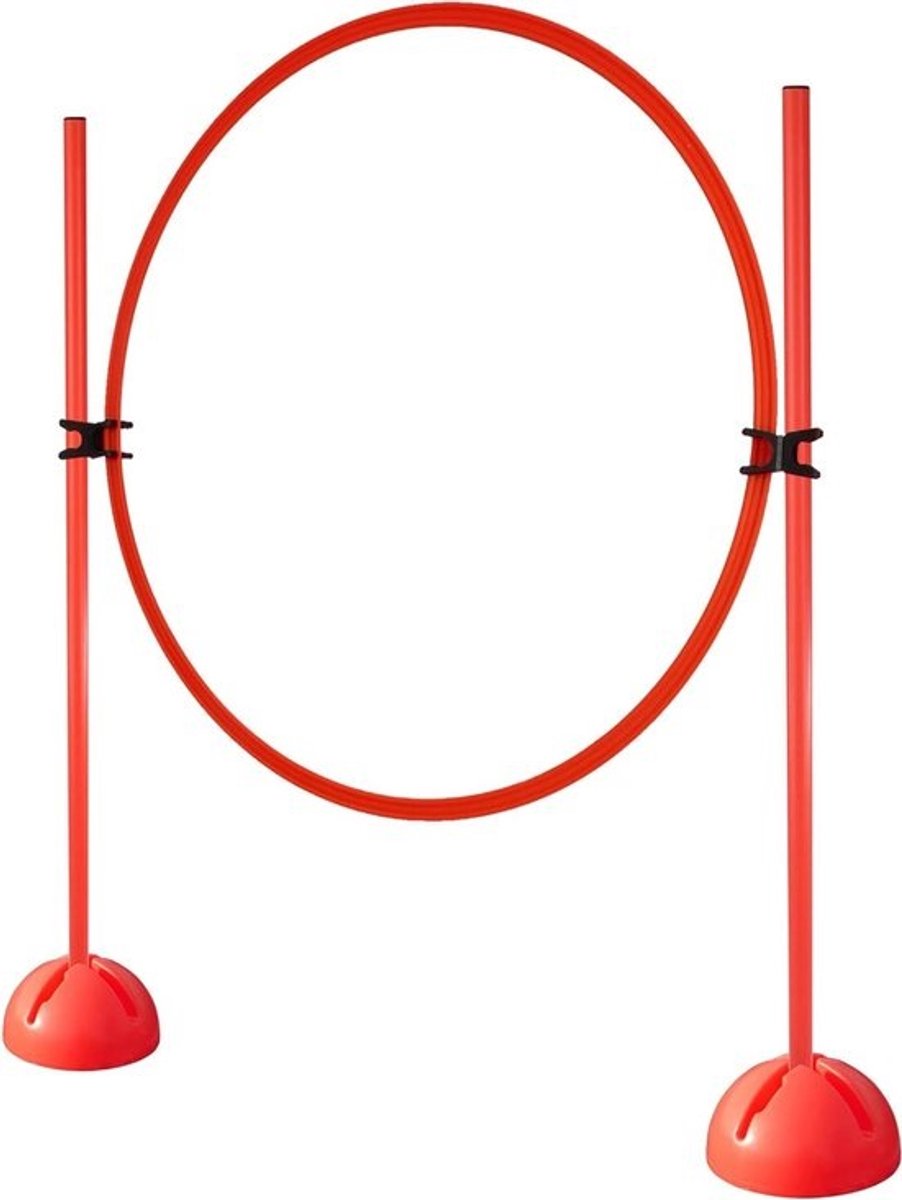 Ring Hordenset - Trainingshorde Coördinatiehorde - Sporttraining Verbeteren - Zelfnivellerende X-voet - Ring ø 65 cm - Oranje