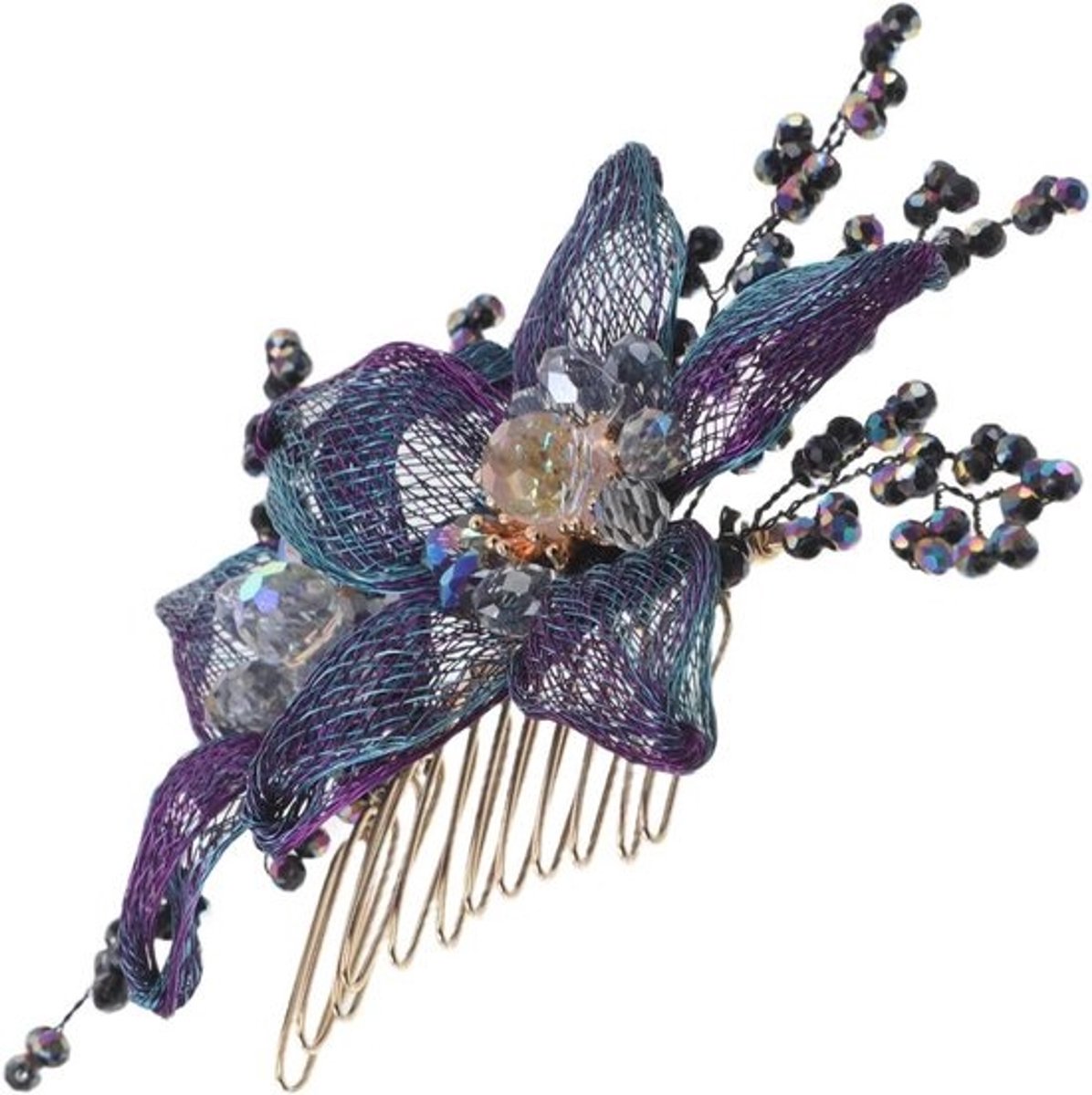 Bohemian Haarkam - Haarclip Bloem - Bruiloft Kapsel - Realistische Bloemversiering - 10 x 6.5 cm - Niet gespecificeerd