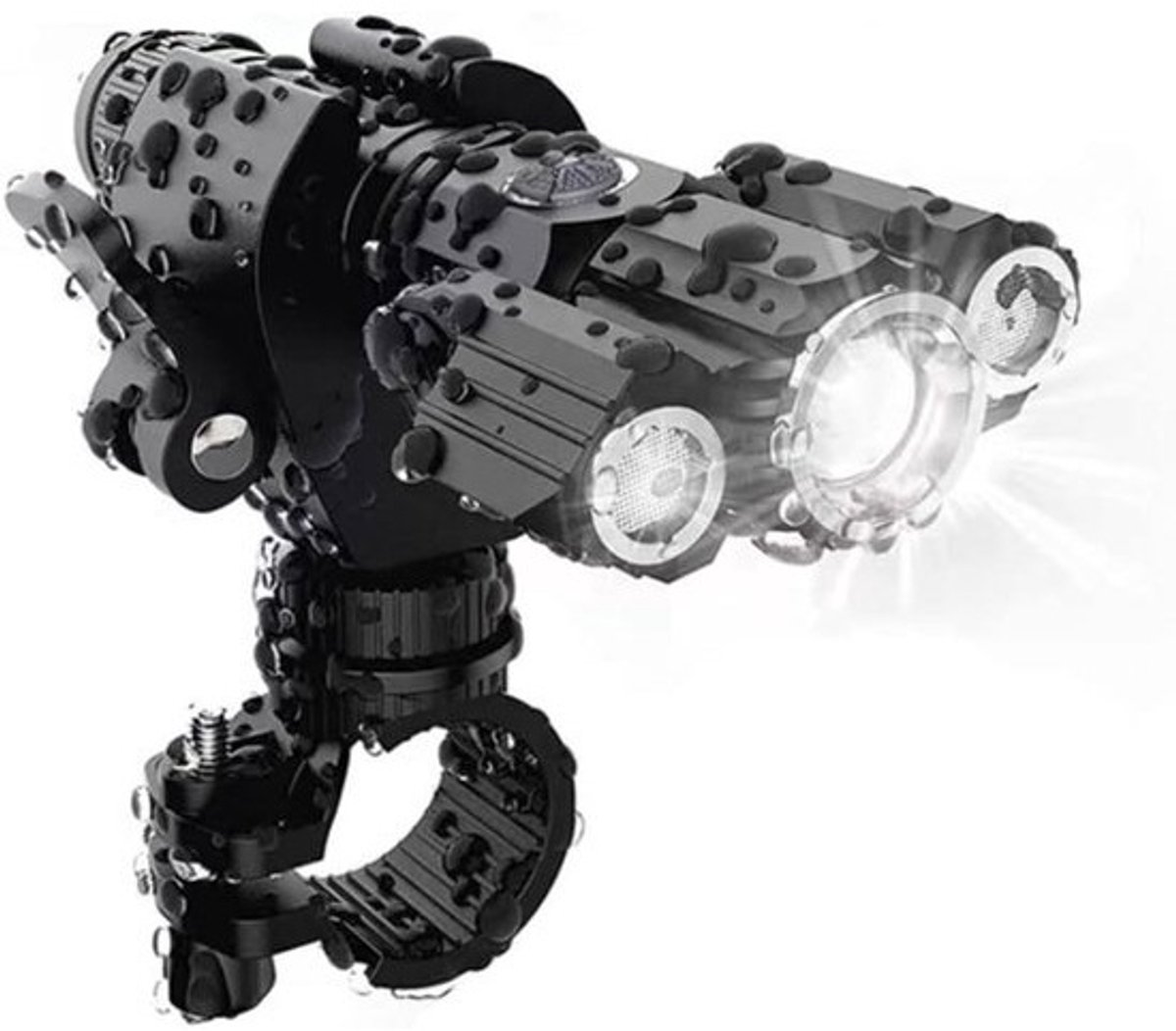 Draagbare Fietslamp - Fiets Voorlicht - Veilig Fietsen - Waterdicht IPX5 - 6000 Lumen - Zwart