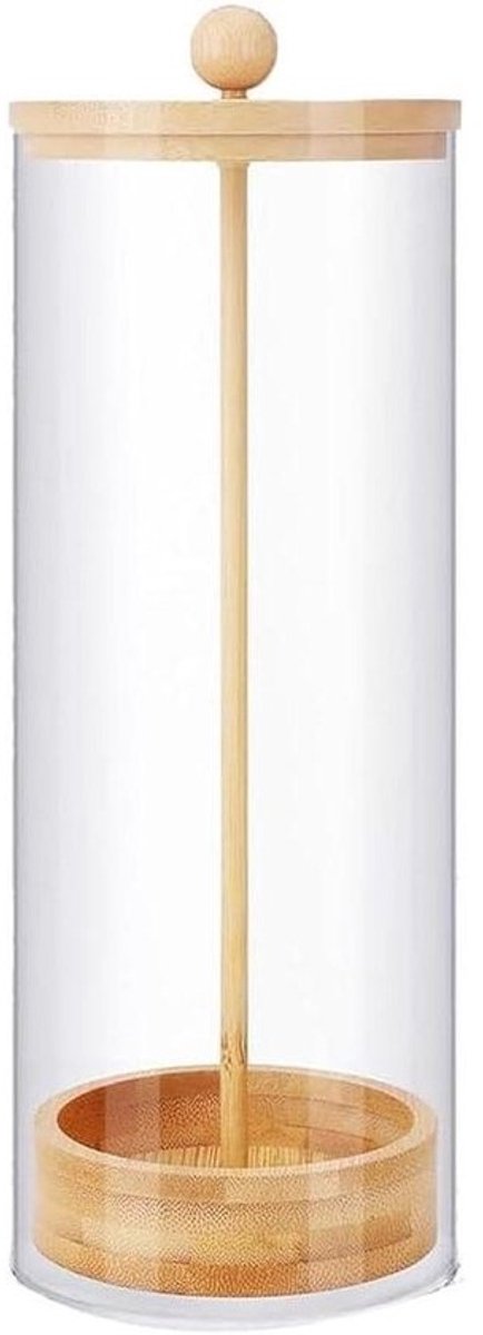 Rietenhouder Dispenser - Rietjes Organizer - Keuken Opbergen - Stofdicht Vochtbestendig - 25 x 8.9 x 8.9 cm - Houtkleur