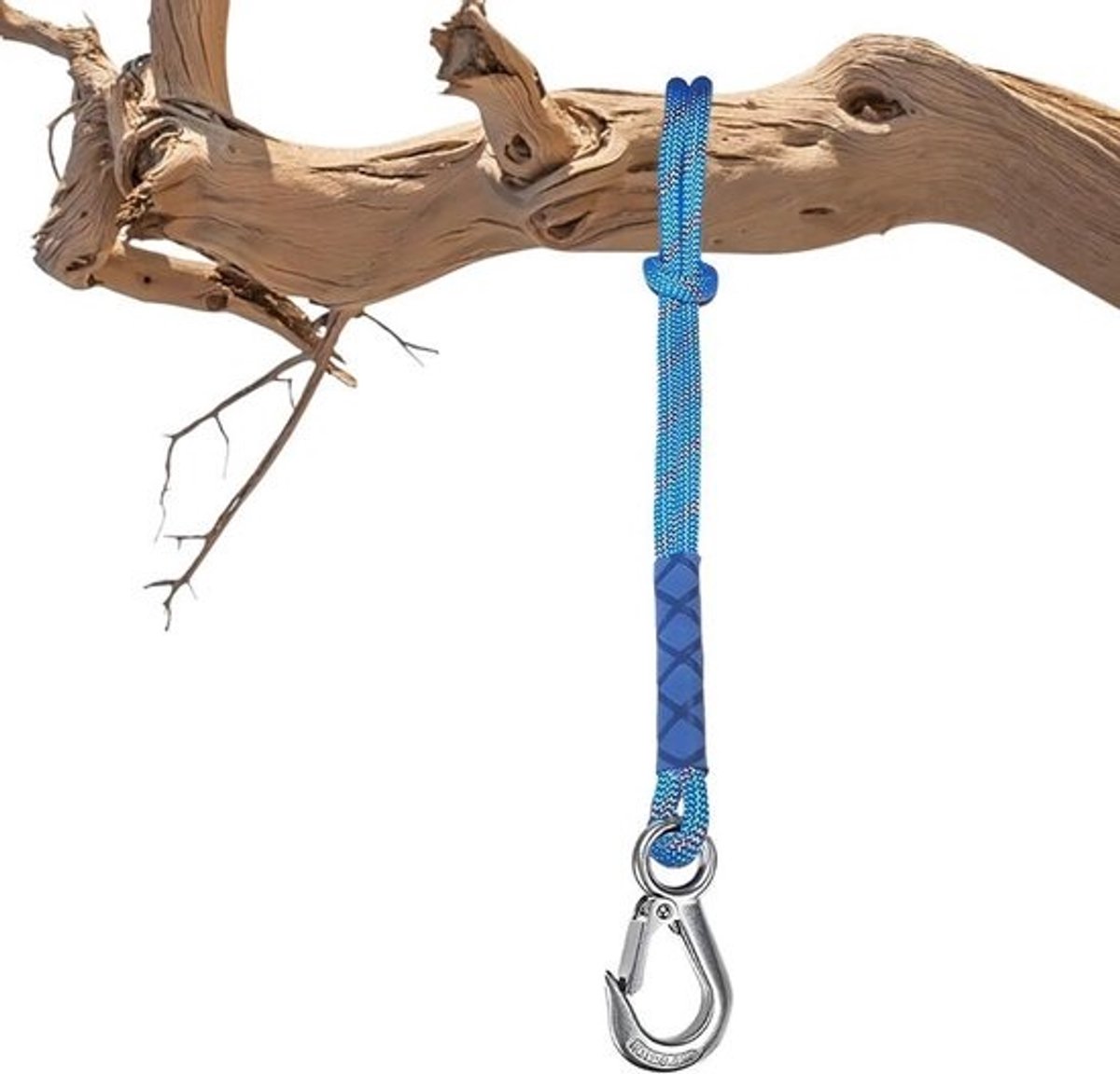 Schommel Touw - Hangschommel Bevestiging - Tuin Speelplezier - Sterke Karabijn Haak - 150 cm - Blauw