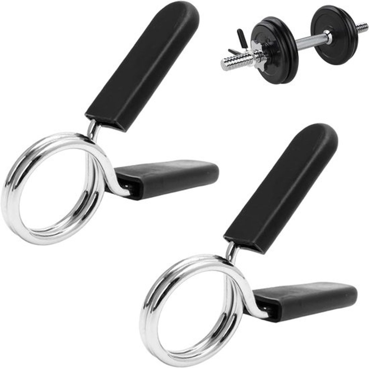 Dumbbell clips 28 mm - springclips - snel te bevestigen - ideaal voor krachttraining - ShopVlot