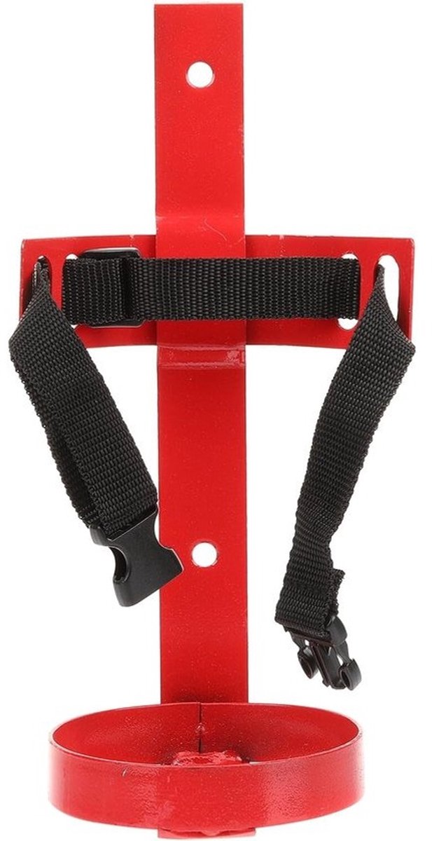 Brandblusser Houder - Muurbeugel Brandblusser - Noodsituatie Voorbereiding - Verstelbare Banden - 25.5x10.1cm - Rood