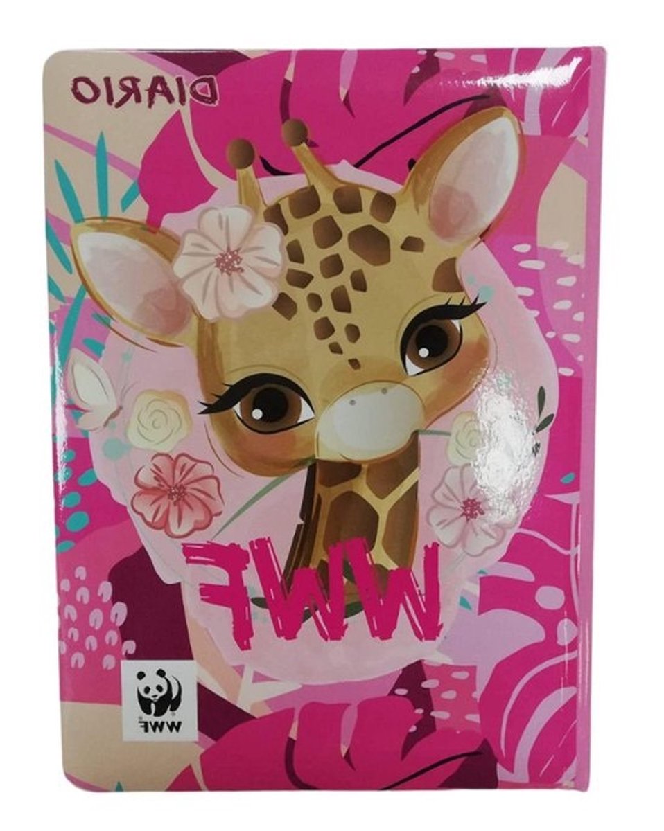 Schooldagboek 12 maanden - Agenda Panda - School Organisatie - WWF Illustratie - 18 x 13 cm - Aquamarijn