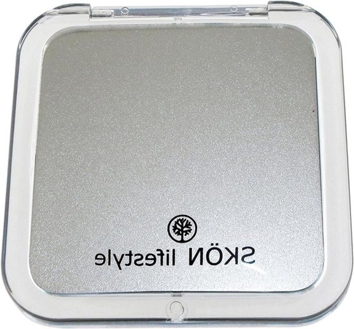 Persoonlijke Compacte Spiegel - Zakspiegel Vergrotend - Make-up Aanbrengen - Volledige Opening 180 Graden - 10x Vergroting - Zilver