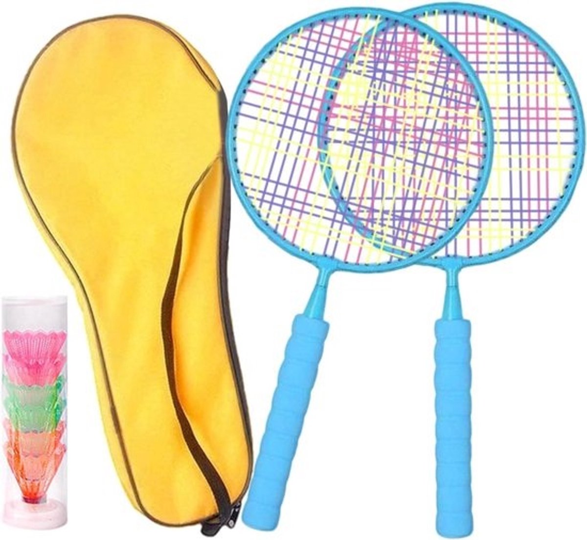 Badminton Set - Sportrackets - Buiten Spelen - Foutreducerende Technologie - 47 x 25 x 5 cm - Meerdere kleuren