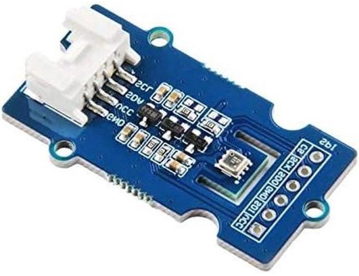 Temperatuur Vochtigheid Sensor - Druksensor Gasdetector - Binnenklimaat Meten - 4-in-1 Functie - 15 x 10 x 5 cm - Zwart