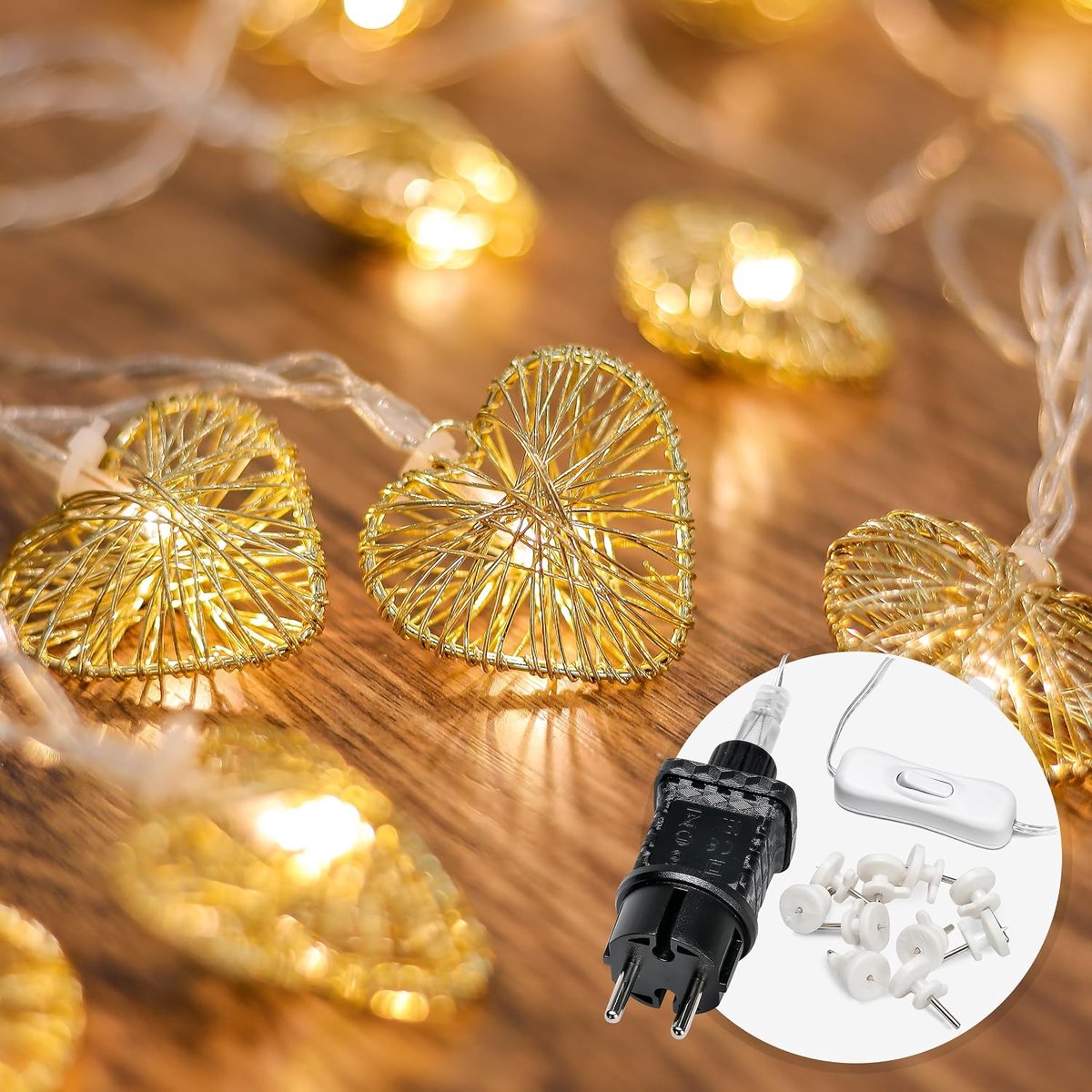 Lichtsnoer 5m - 20 LED - Met Stekker - Warmwit - Kerst