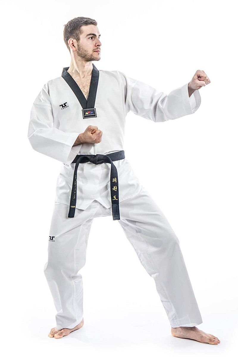 Tusah WT Taekwondo Pak Plain zwart 170cm
