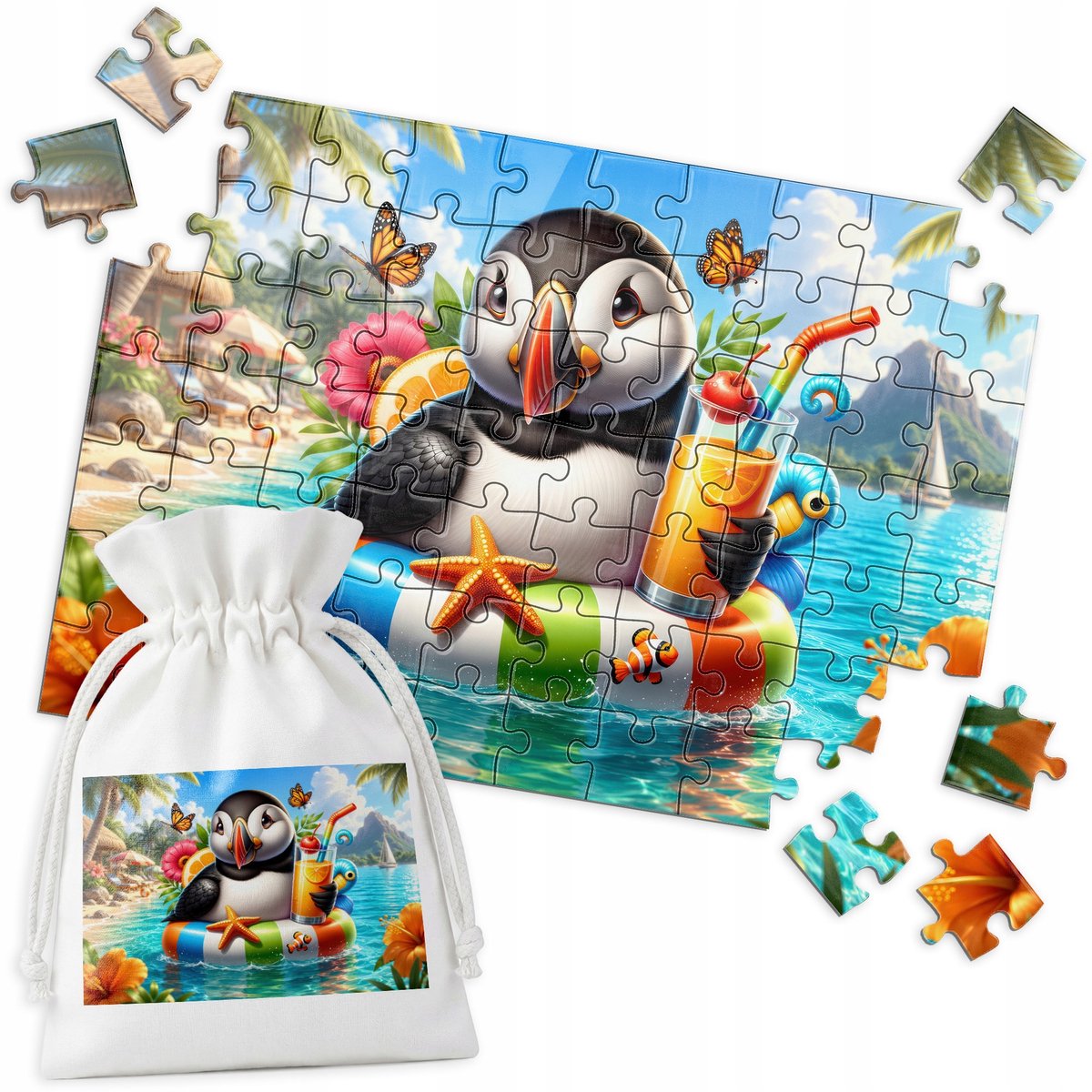 Puzzel 70 Stukken - Pinguïn Strand Exotische Vogel