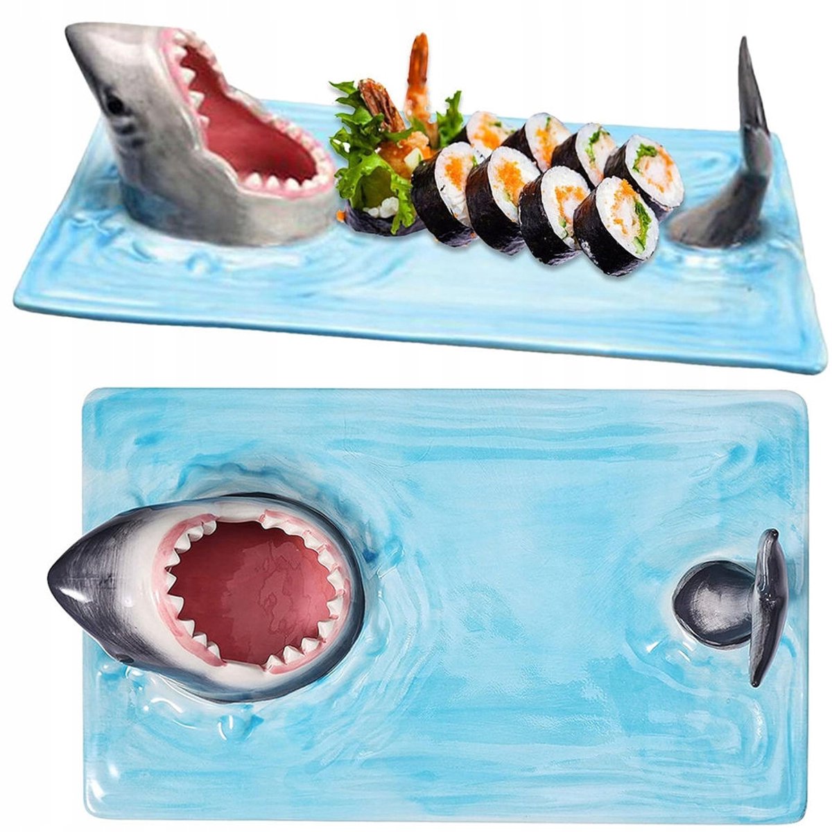 Unieke Haai Sushi Serveerschaal - 33cm keramiek