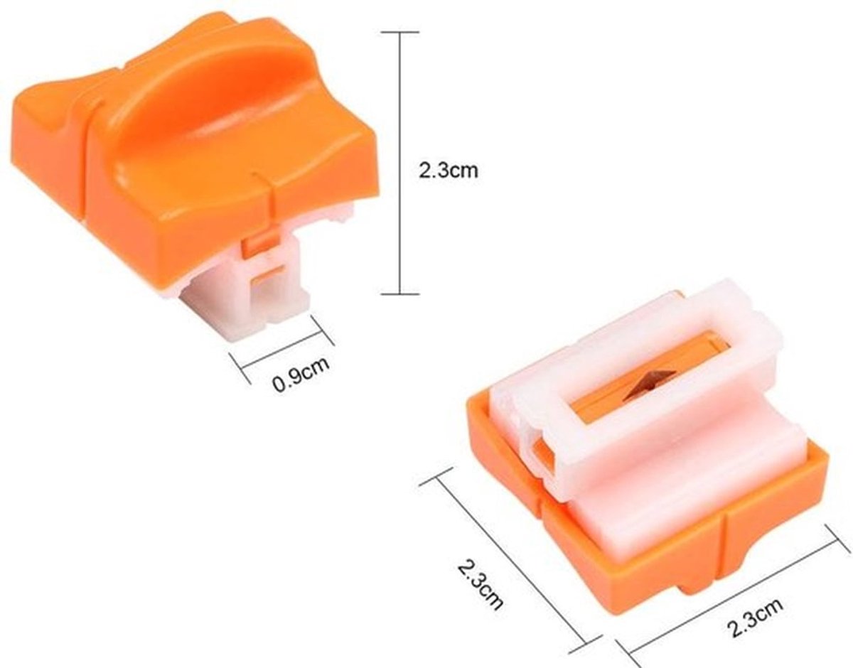 - Papierknipper - Vervangbladen - Veilig persontwerp - Rood - Snijbladen - Ideaal voor A4 A3 A2 papier - 8 stuks