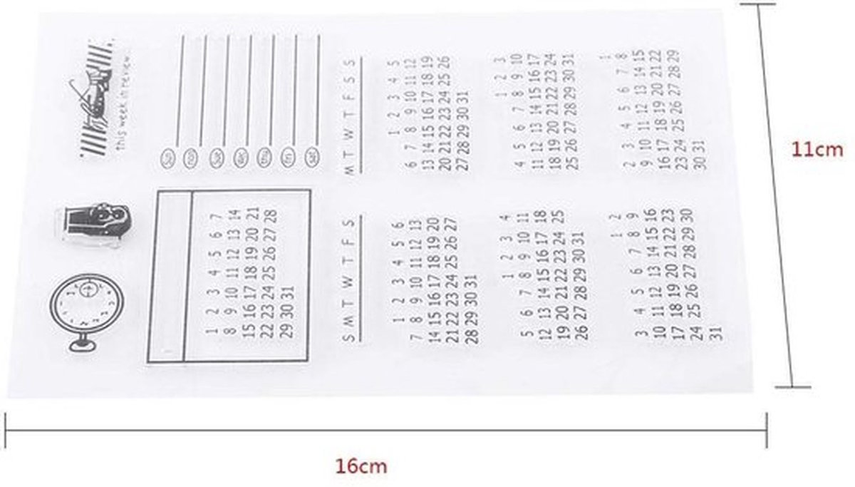 - Transparante Silikonestempel - Scrapbooking - Decoratieve kalender - Kinderen - Kerst - Leuke versieringen - Veilig voor kinderen