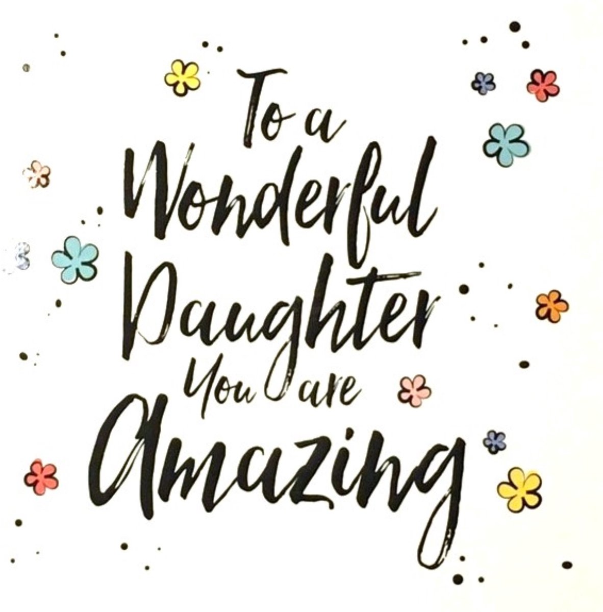 Luxe Wenskaart Dochter - Wenskaarten - Dochterkaart - Daughter - Tochter - Fille - Serie Joy - Artige - Kaart - 1 Stuks - In Folie - Gratis Verzonden - Hoge Afnamekortingen - 14x14cm