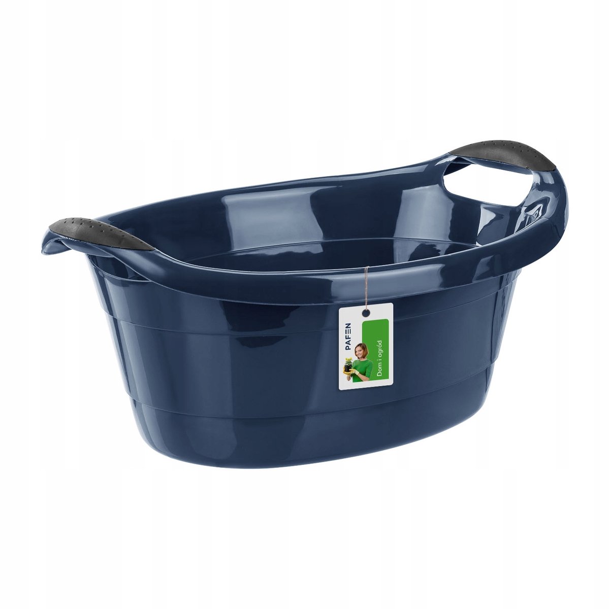 Ovale Wasbak 14L - Zachte Randen, Blauw Kunststof