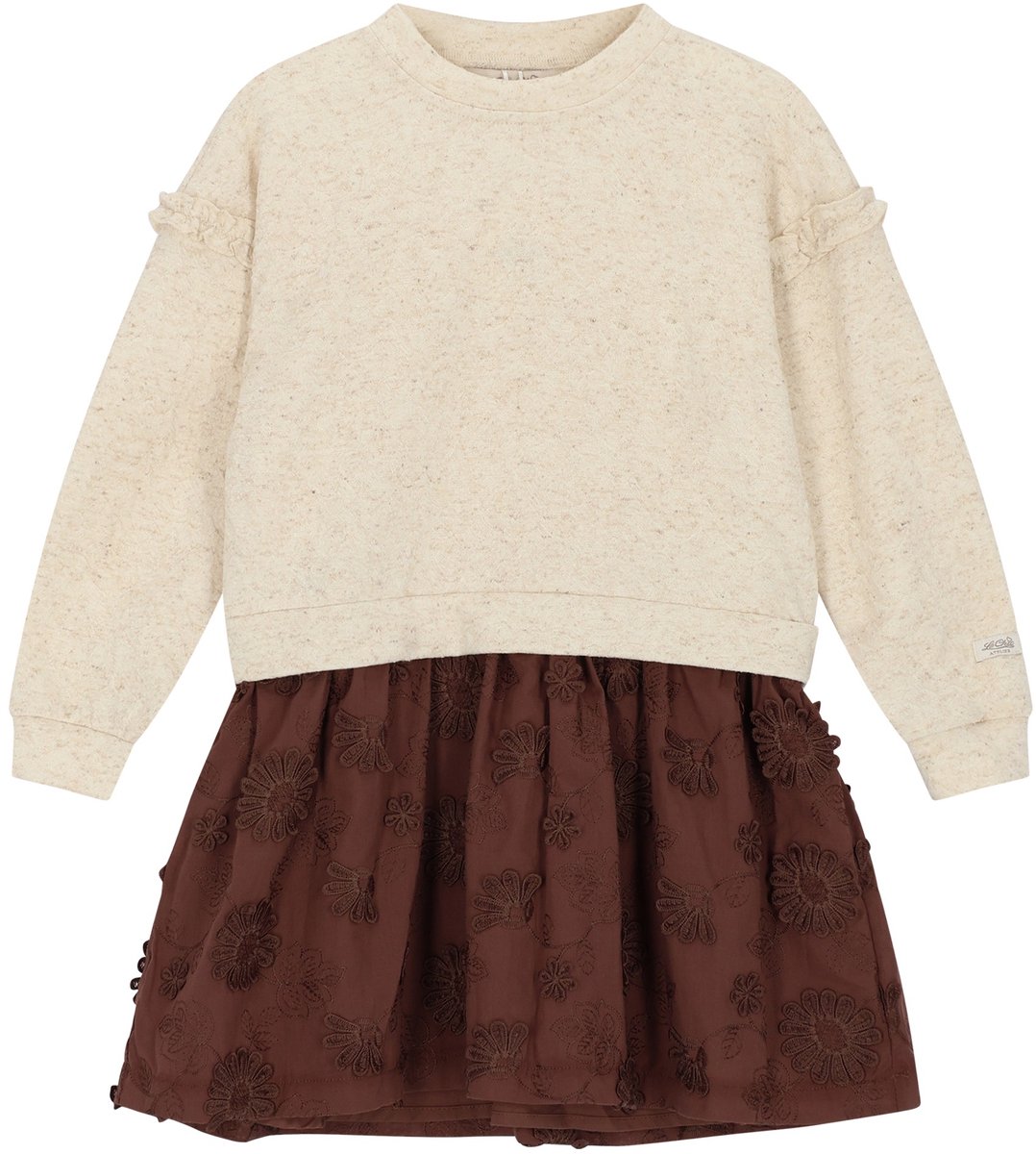Le Chic jurk SABA C608-5806 / Beige Melee- maat 104