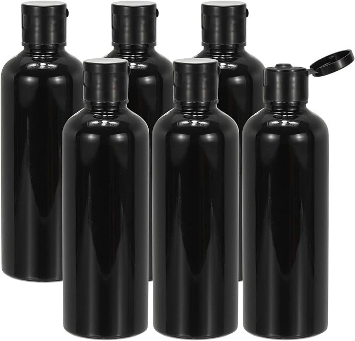 PolkaHome Reisflessen met Klepdop 6 stuks 100 ml Lekvrij Hervulbaar voor Shampoo en Lotion