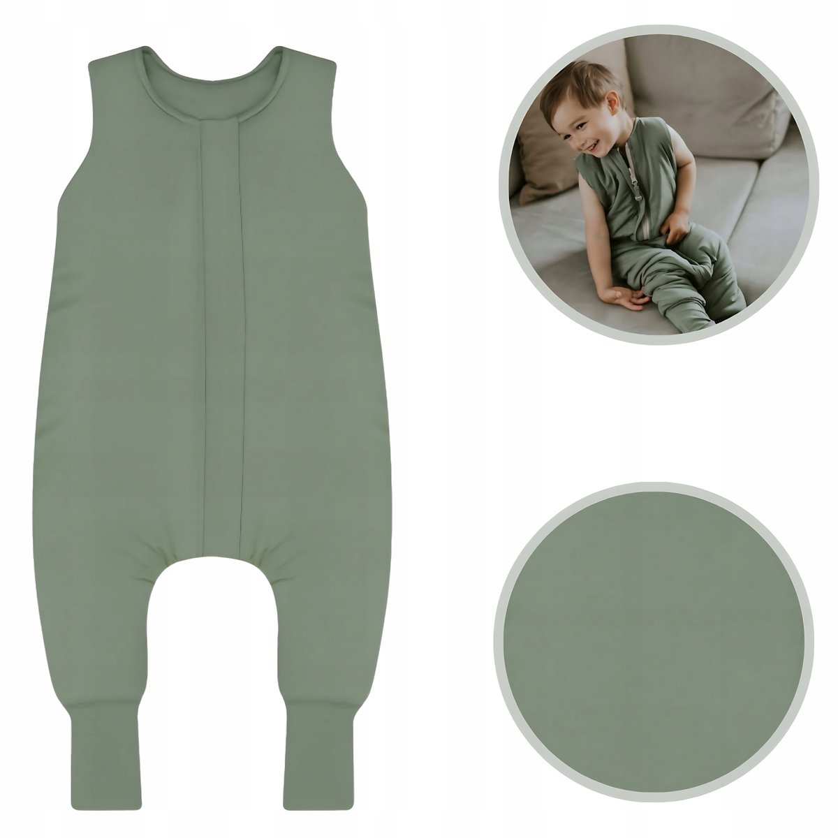 Sleepee Zomer Slaapzak met Broekjes XS (6-12m) Groen 1.5 TOG Katoen
