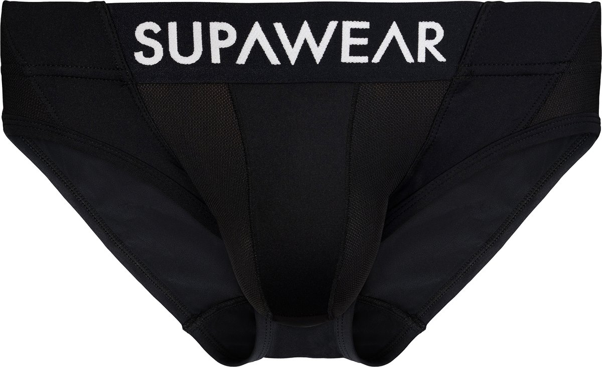 SUPAWEAR Vortex Brief Black - MAAT XL - Heren Ondergoed - Slip voor Man - Mannen Brief