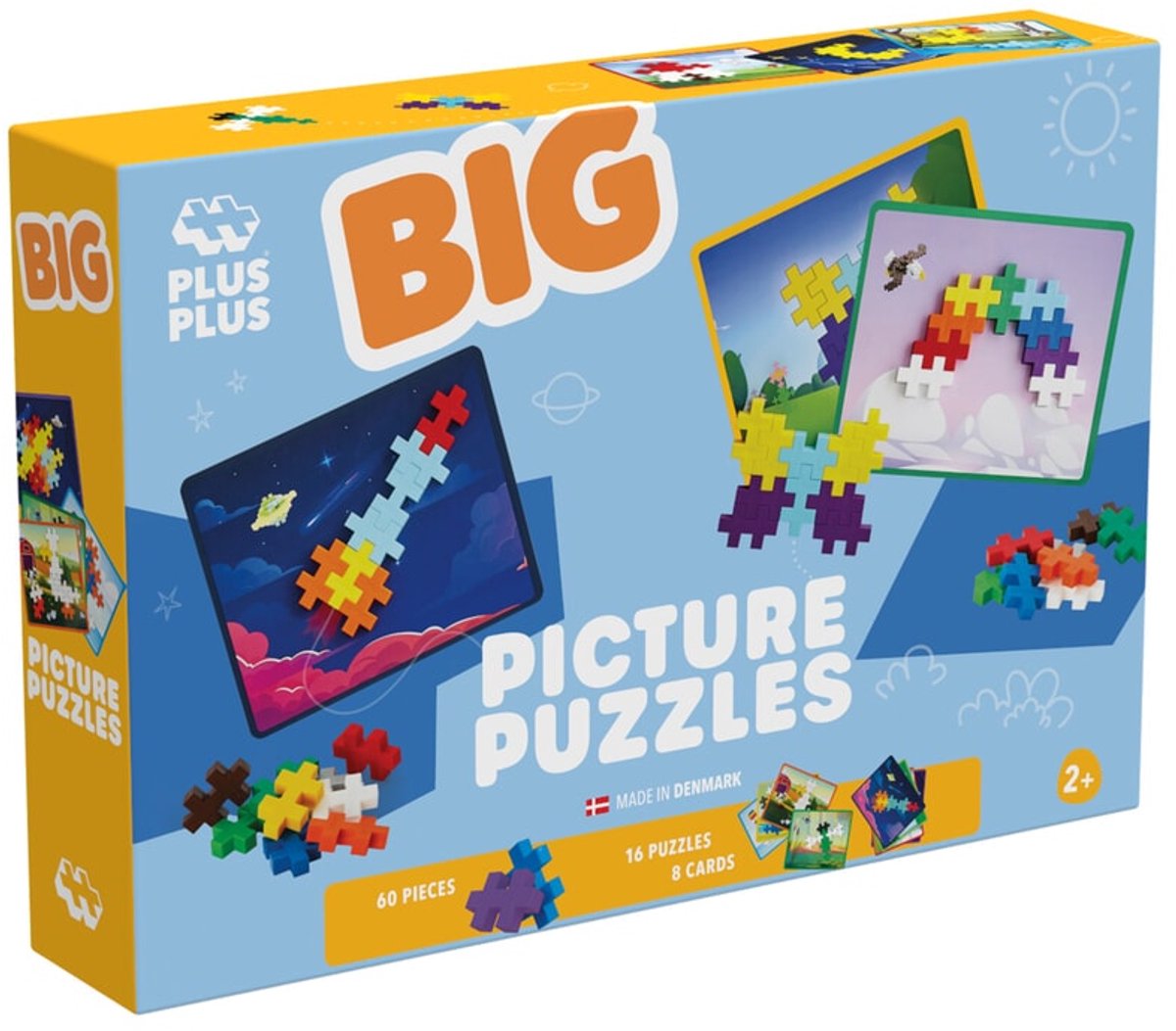 Plus-Plus BIG Picture Puzzles 60 delige bouwset - 4384 - Bouwspeelgoed - Constructiespeelgoed - Grote bouwstenen - Vanaf 1 jaar