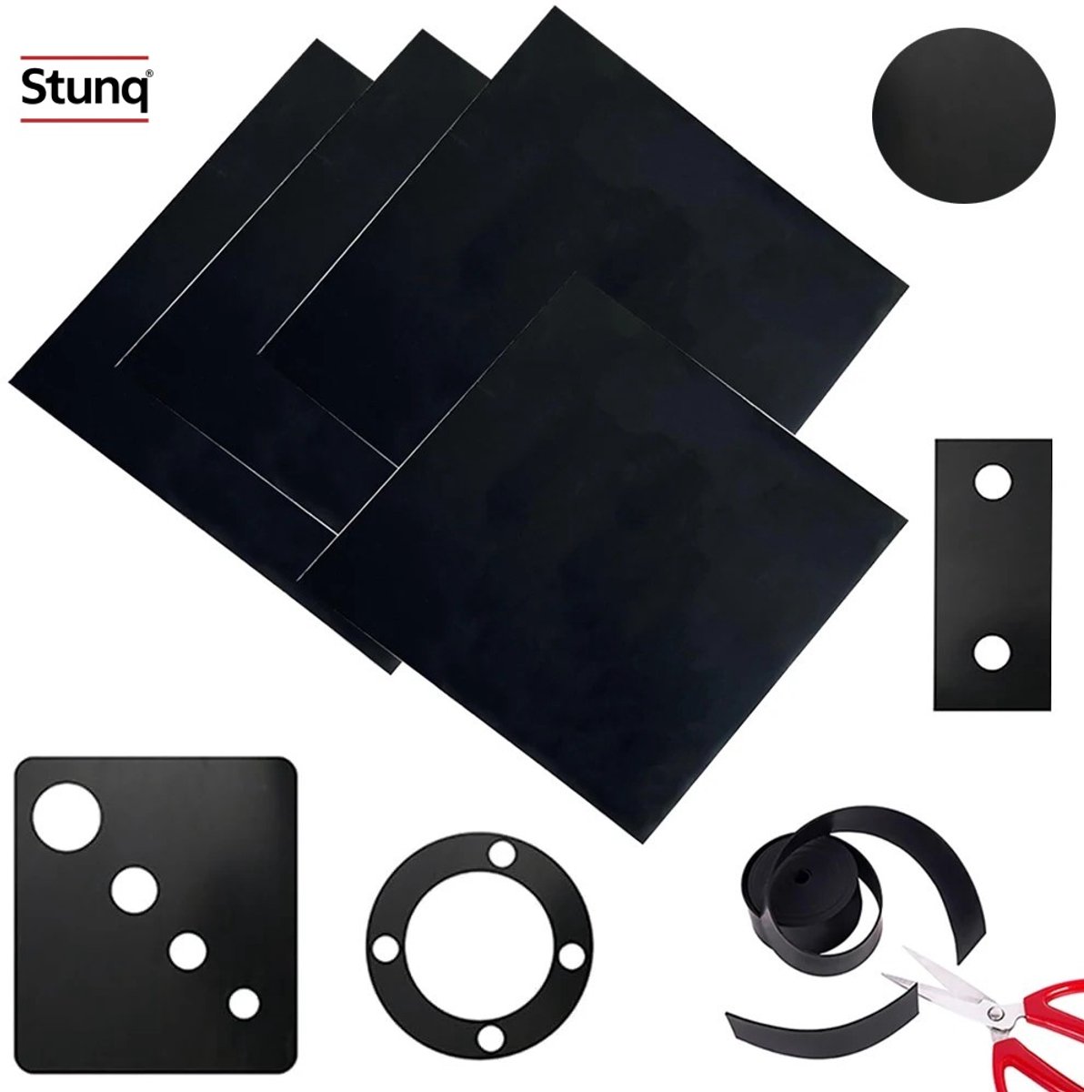 Stunq® Neopreen Rubber Plaat 2mm 200mm – Antislip Waterdicht voor DIY