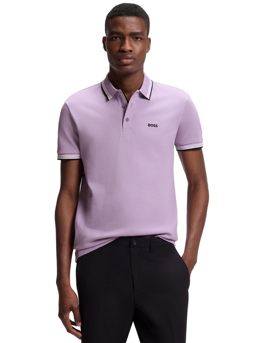 Hugo Boss poloshirt korte mouw paars