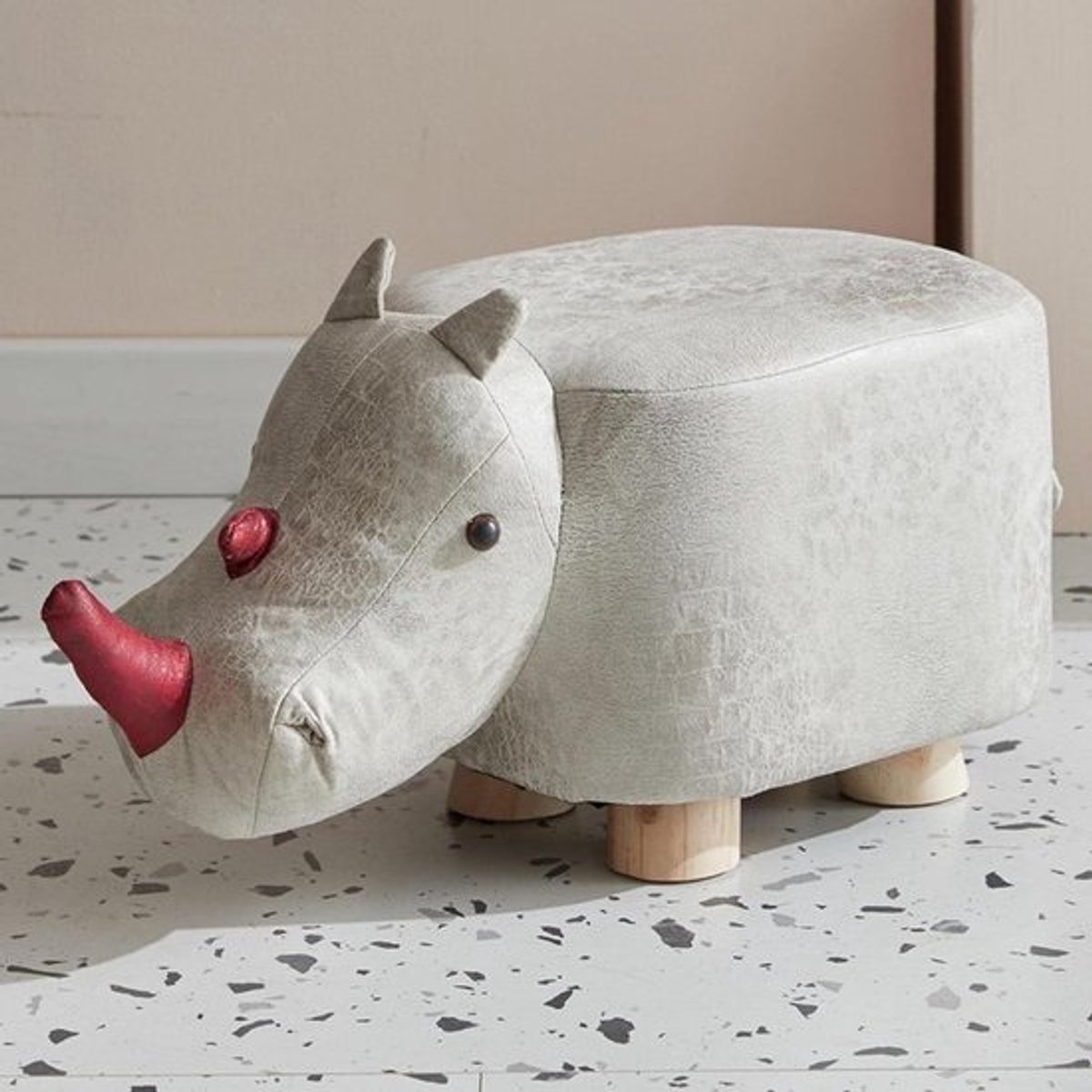 Dieren Voetenbank - Poef Kruk - Voeten Rusten - Zachte Stoffen Bekleding - 43x24x23cm - Groen