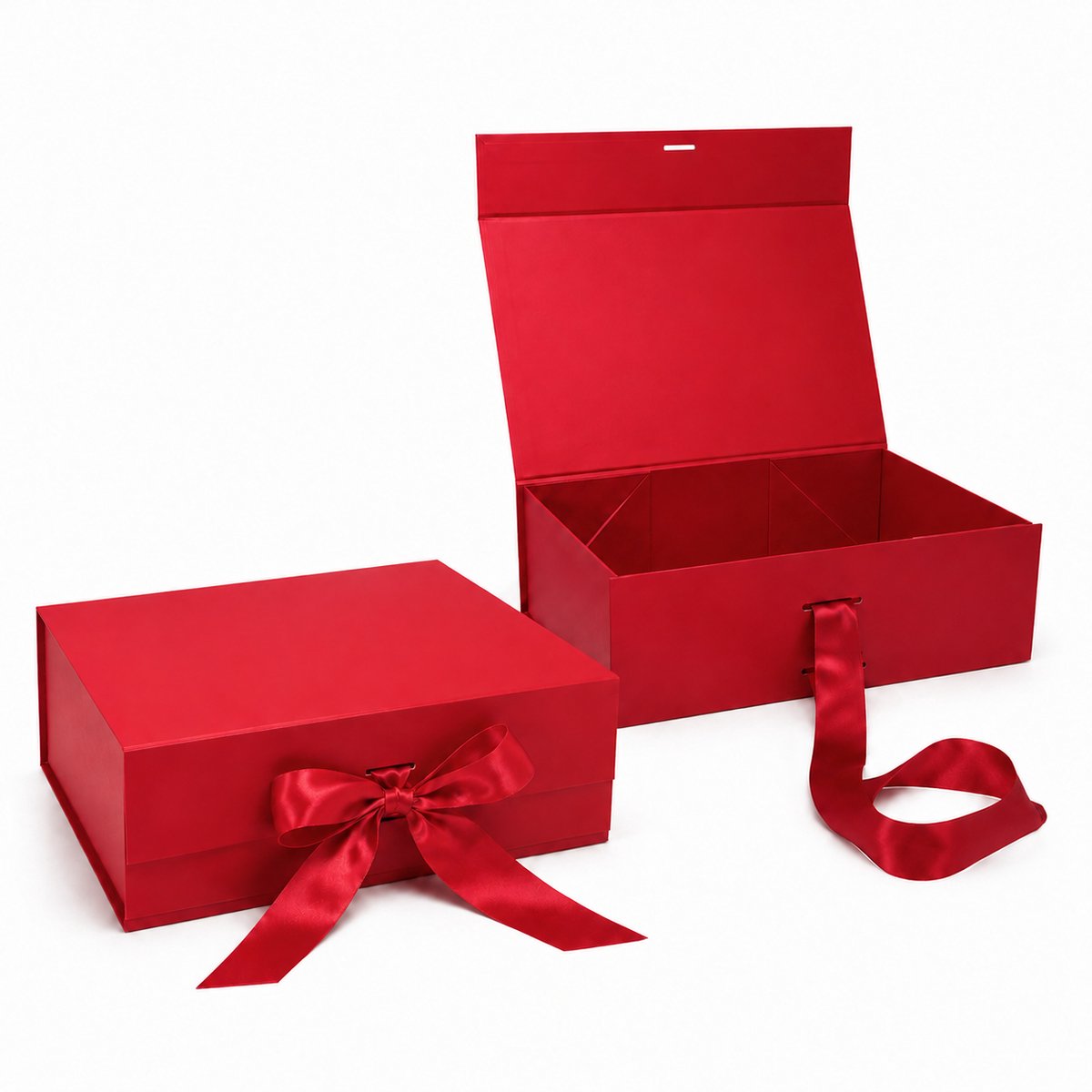 Cadeaudoos Rood - Groot - Giftbox met Magneetsluiting en Satijnen Lint - Luxe Geschenkdoos