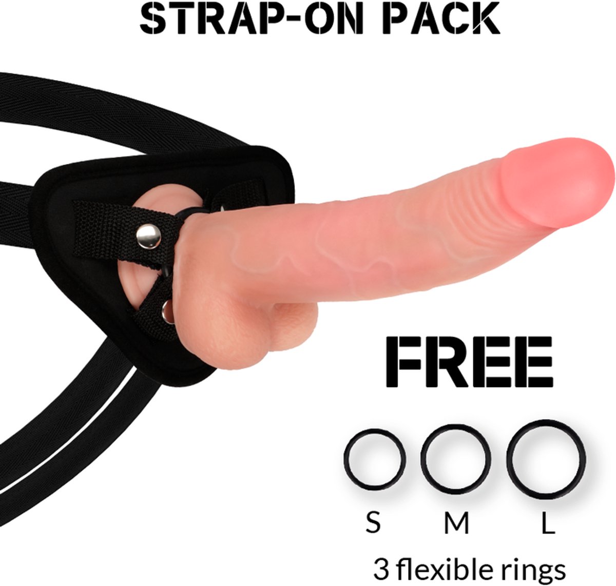 Leopard Dual Density Dildo en Harness Set