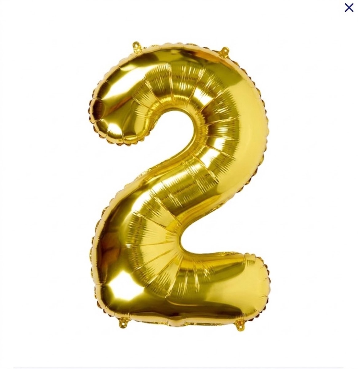 Ballon cijfer 2 jaar Verjaardagsballon