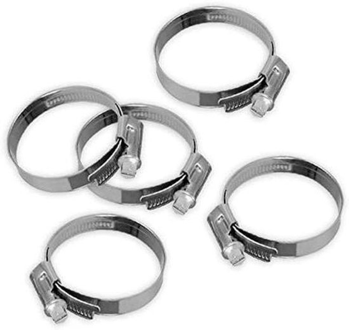 Slangklemmen - Slangklem set - Slangen Bevestigen - Roestvrij Staal AISI 316 - 16-27 mm - Zilverkleurig