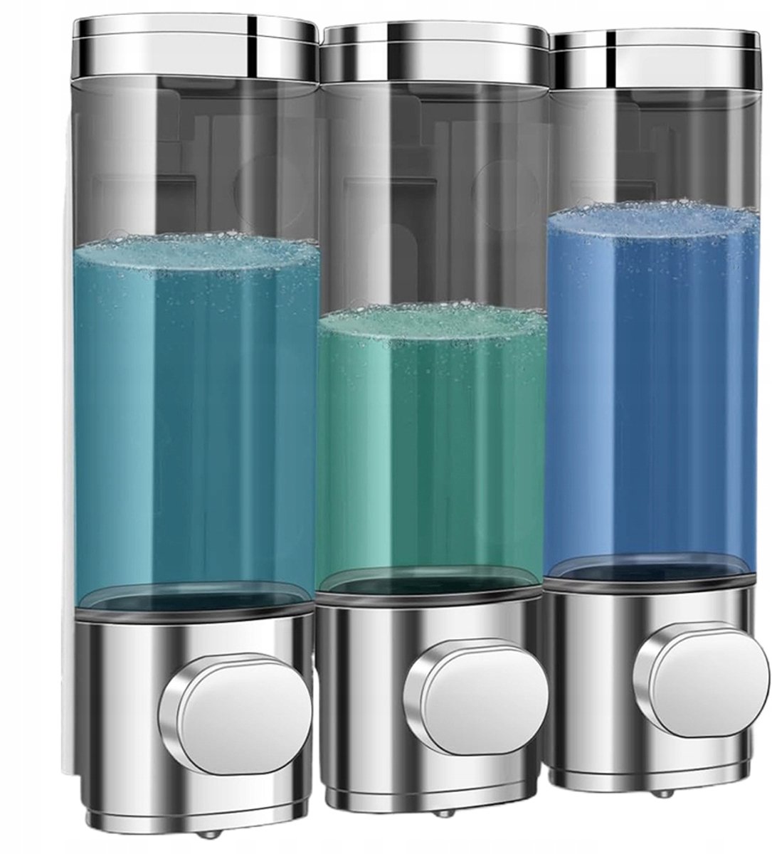 3x Wanddispenser Zeep/Douchegel/Shampoo 300ml Elk