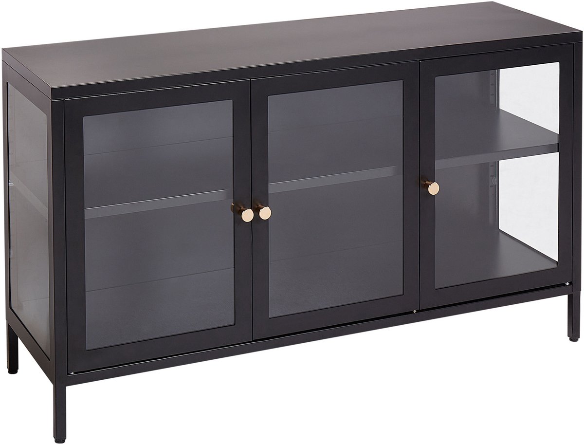 Beliani NEWPORT - Sideboard - Zwart - Staal
