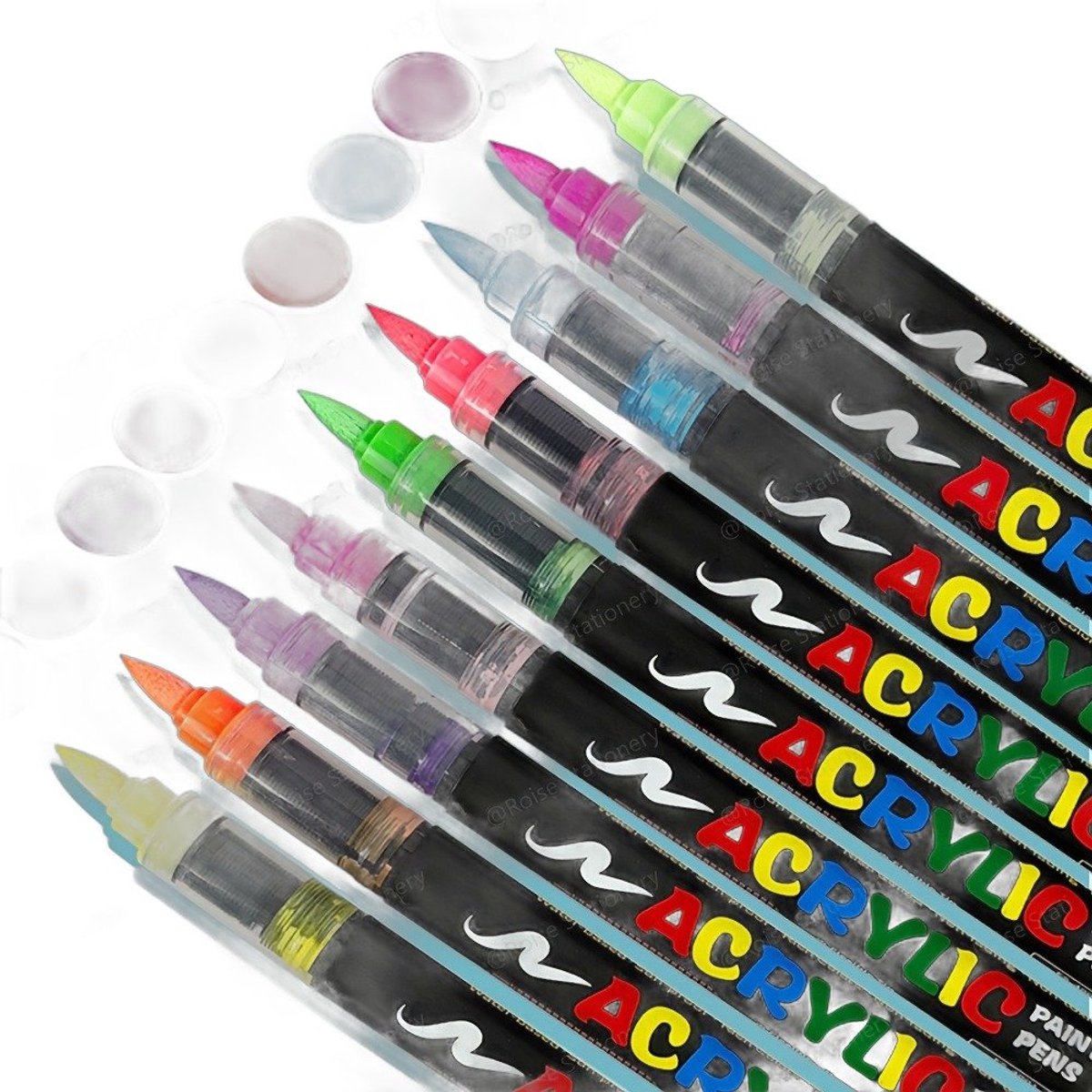 Currero Aquamarkers - Twinmarkers - Brushpennen - Stiften - Markeerstiften Op Waterbasis - Dual Tip - Tekenen En Kleuren - 9-Delig Mix