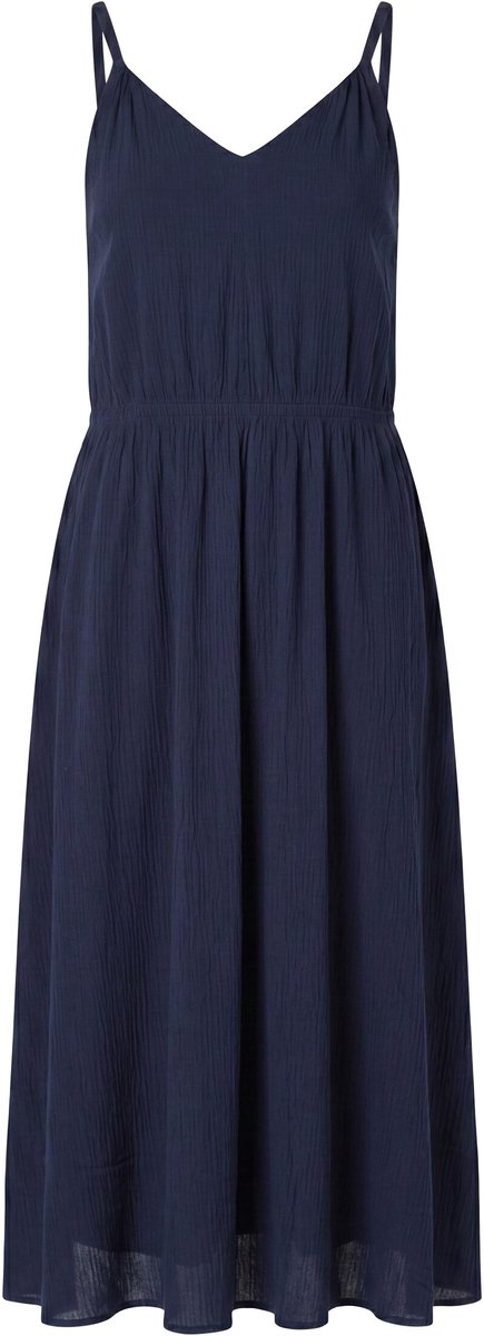 Ulla Popken - Dames - Maxi jurken - Marine - Maat 42+