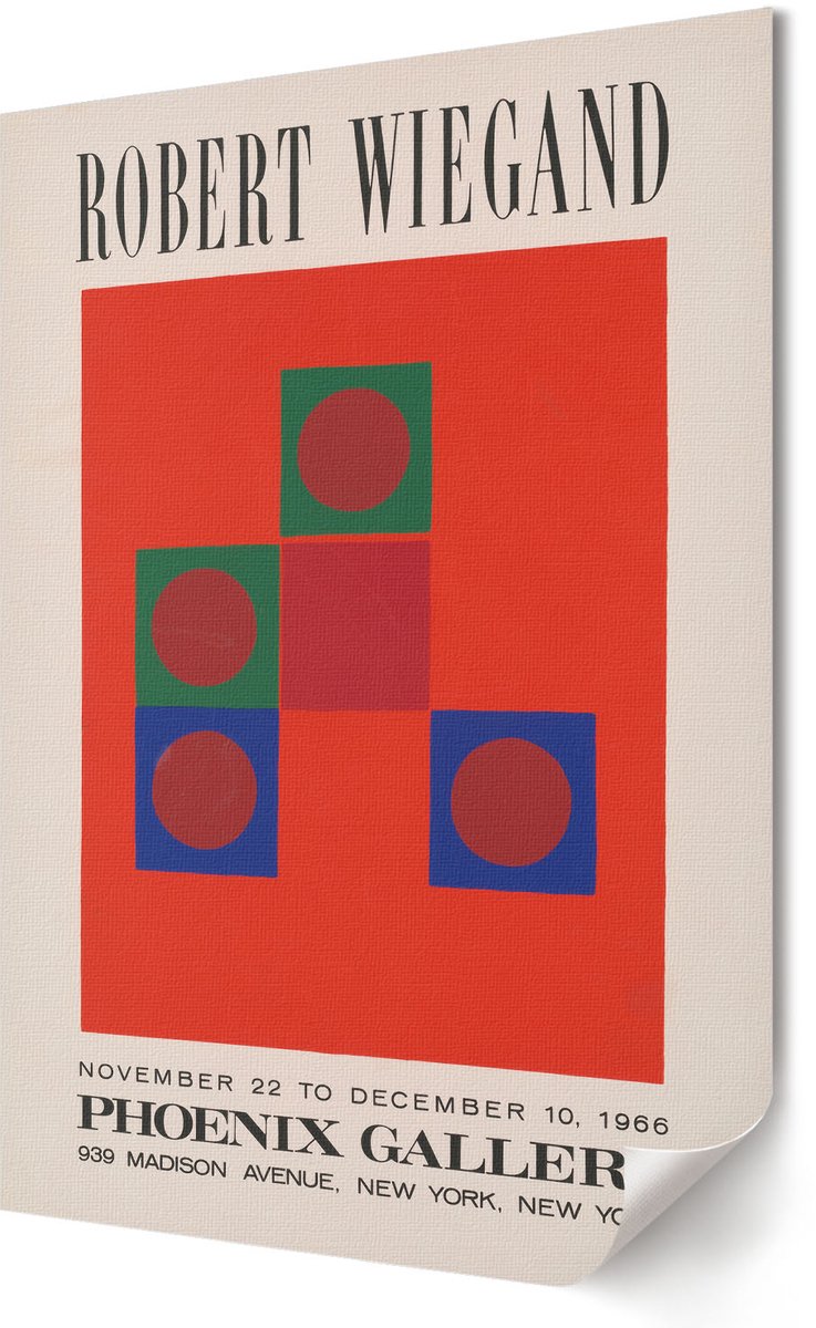 Coloray Polycanvas Poster - Tentoonstellingsposter, Poster - 420 x 594 - Rood Wanddecoratie - Rechthoek - Kunstposter - Woonkamer, Slaapkamer, Kantoor - Modern
