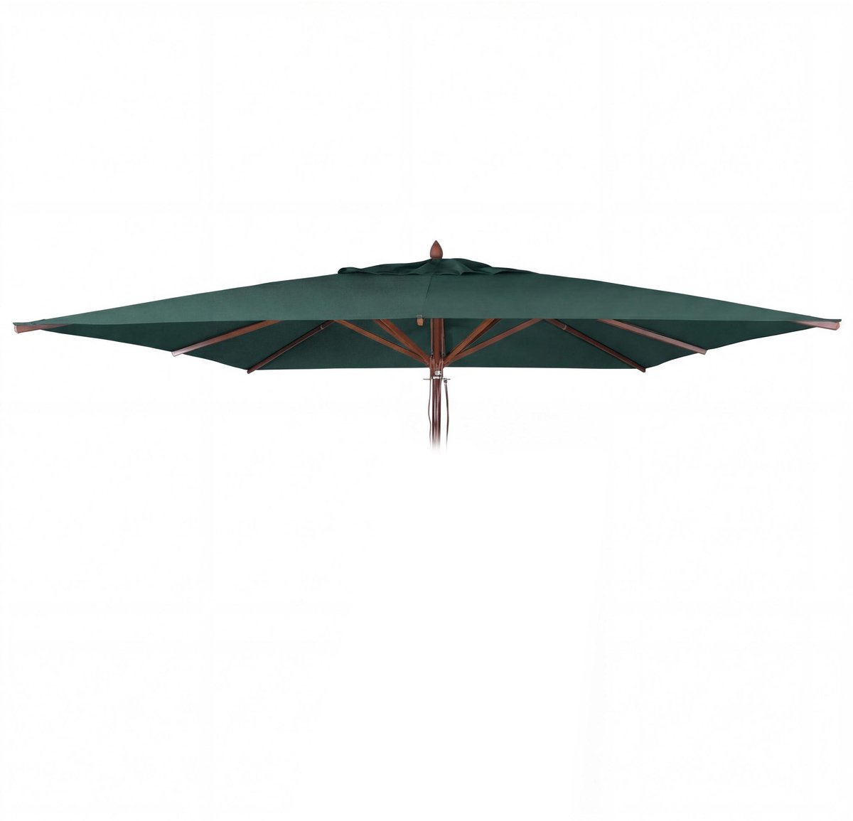 Vervangende hoes voor horeca-houten parasol MCW-C57b, parasolhoes, vierkant 3x3 m polyester ~ donkergroen