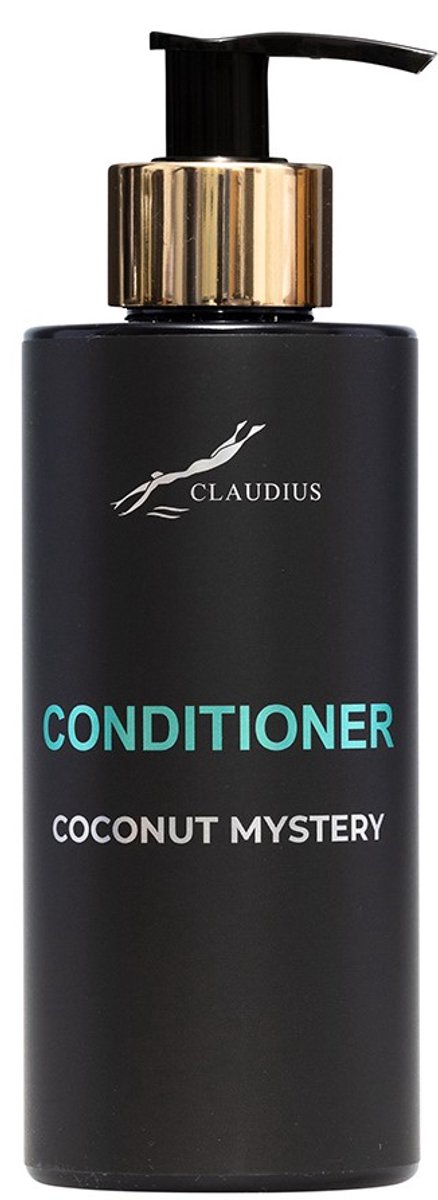 Hairconditioner Coconut Mystery 300 ml - met gouden pomp - zwarte fles