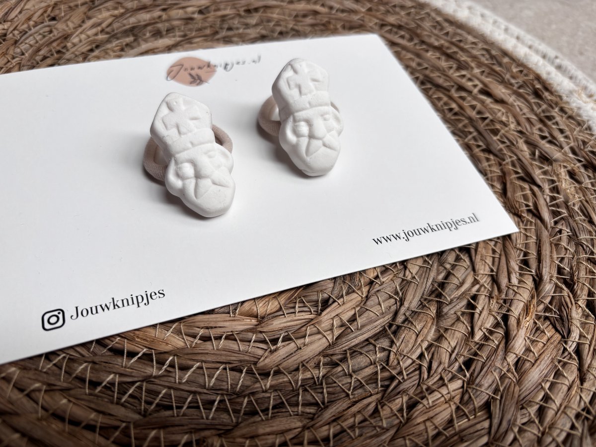 Haarelastiek Sinterklaas schuimpje - Sinten Piet - Sinterklaas Haarspeldjes - Pepernoot Haaraccessoires - Sinterklaas knipjes - Sinterklaas kinderelastiekjes | kinder haaraccessoires | Haarelastiekjes | Elastiek - kinder elastiek - haar elastiek kind