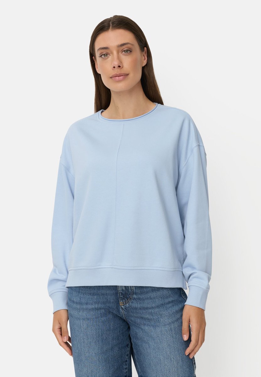 camel active Sweatshirt van katoenmix - Maat womenswear-4XL - Lichtblauw
