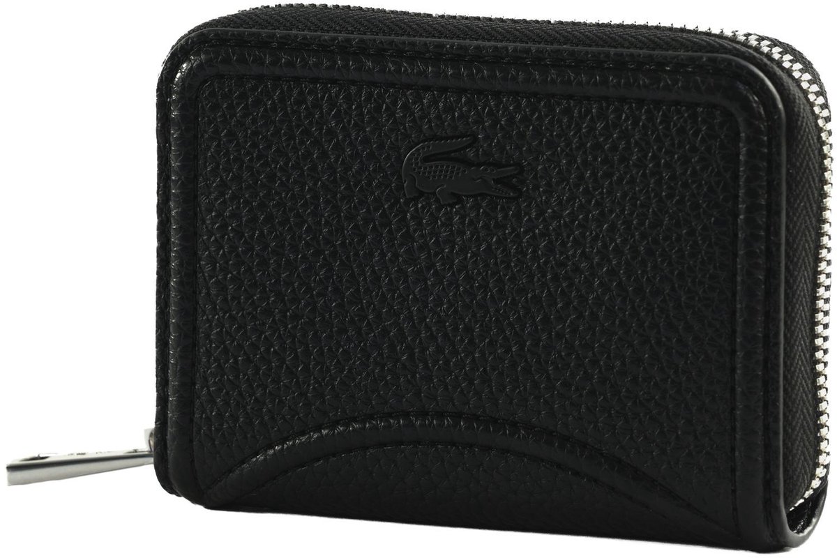 LACOSTE portemonnee Zip Coin Wallet Noir zwart