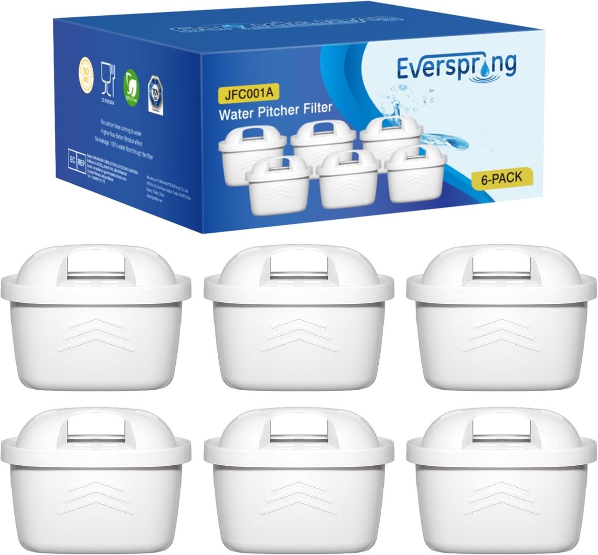 Waterfilter - Set van 6 - Geschikt voor BRITA