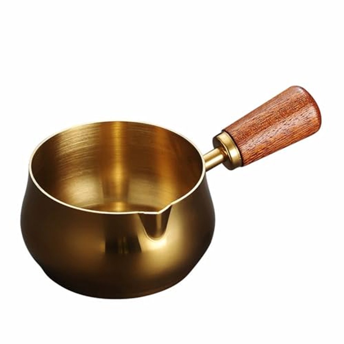 Sauskommetje van 304 roestvrij staal-sauskom in westerse stijl-kruidenkom voor steak met houten handvat- dipschaaltje voor tomatensalade