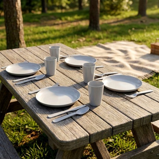 Picknickset voor 4 personen - Duurzaam en herbruikbaar servies — afbeelding 5