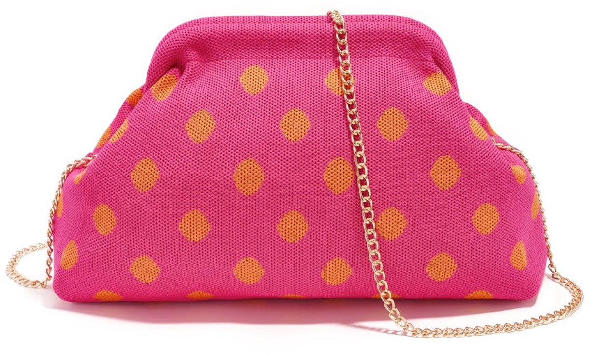 Linn - Crossbodytas met stippen - Polyester - - Rozerood