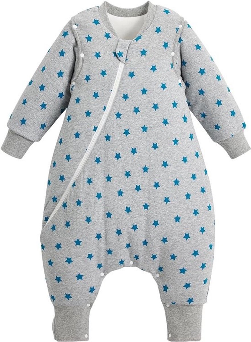 Babyslaapzak met voetjes - Trappelzak baby - Veilig slapen - Afneembare mouwen - 65 cm - Pentagram