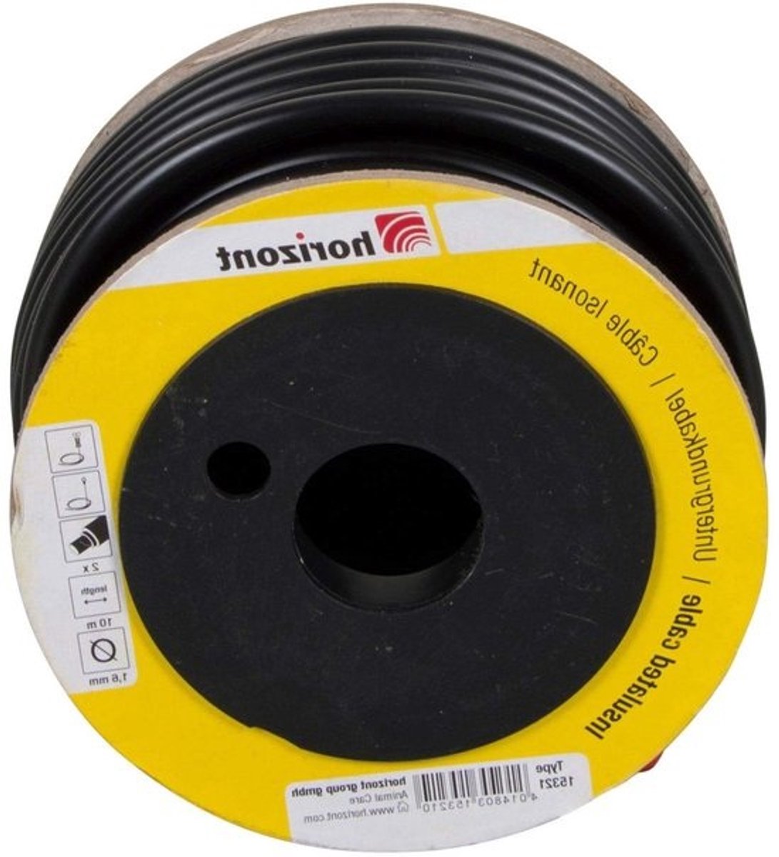 Ondergrondkabel - Verbindingskabel Voedingskabel - Stroomgeleiding Hekken - Dubbel Geïsoleerd - 10 m 1.6 mm - Zwart