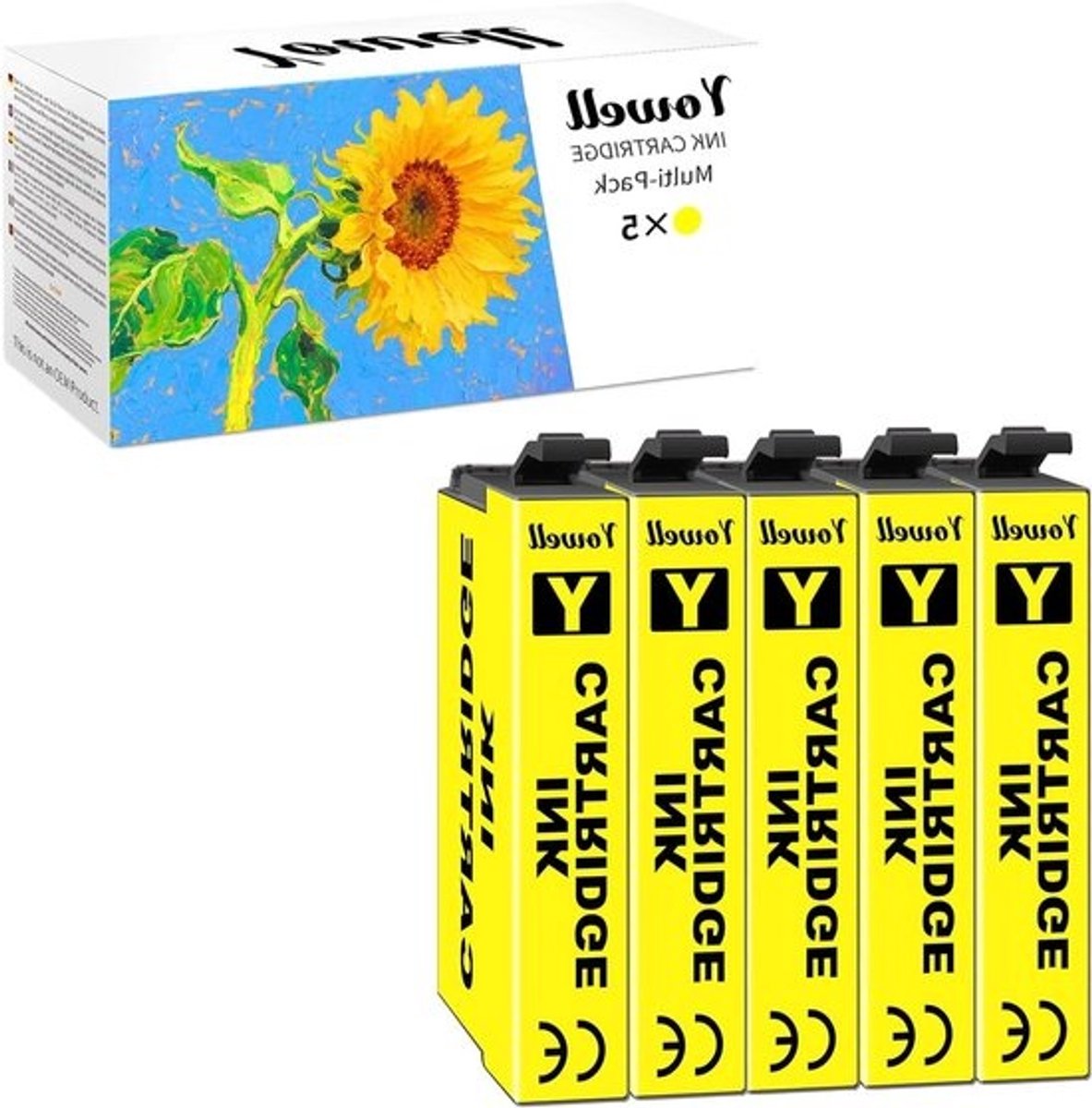 Gele Inktcartridges - 604XL Cartridges Printerinkt - Documenten Printen - Hoge Paginaopbrengst - 5 Stuks - Geel