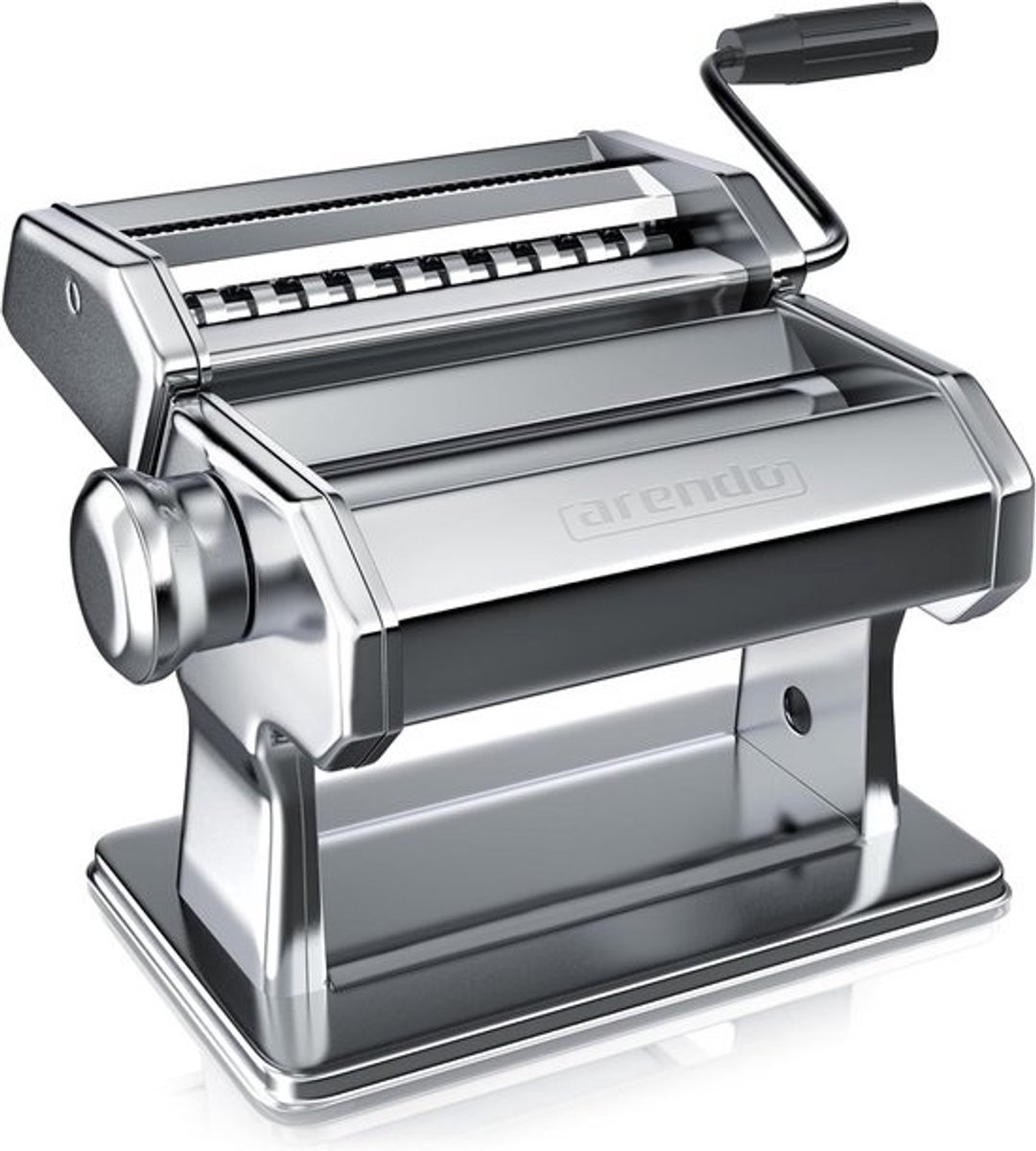 Pastamachine - Deegroller - Ambachtelijke Pasta Maken - 7 Diktes 2 Snijbreedtes - 20 cm Breed - Zilver