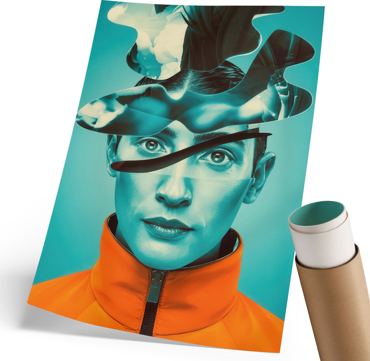 Wallfluent Polycanvas Poster - Groene Bladeren, Fotografie - 420 x 594 mm - Groen Wandposter - Rechthoek - Decoratieve poster - Woonkamer, Slaapkamer, Kantoor - Rustiek
